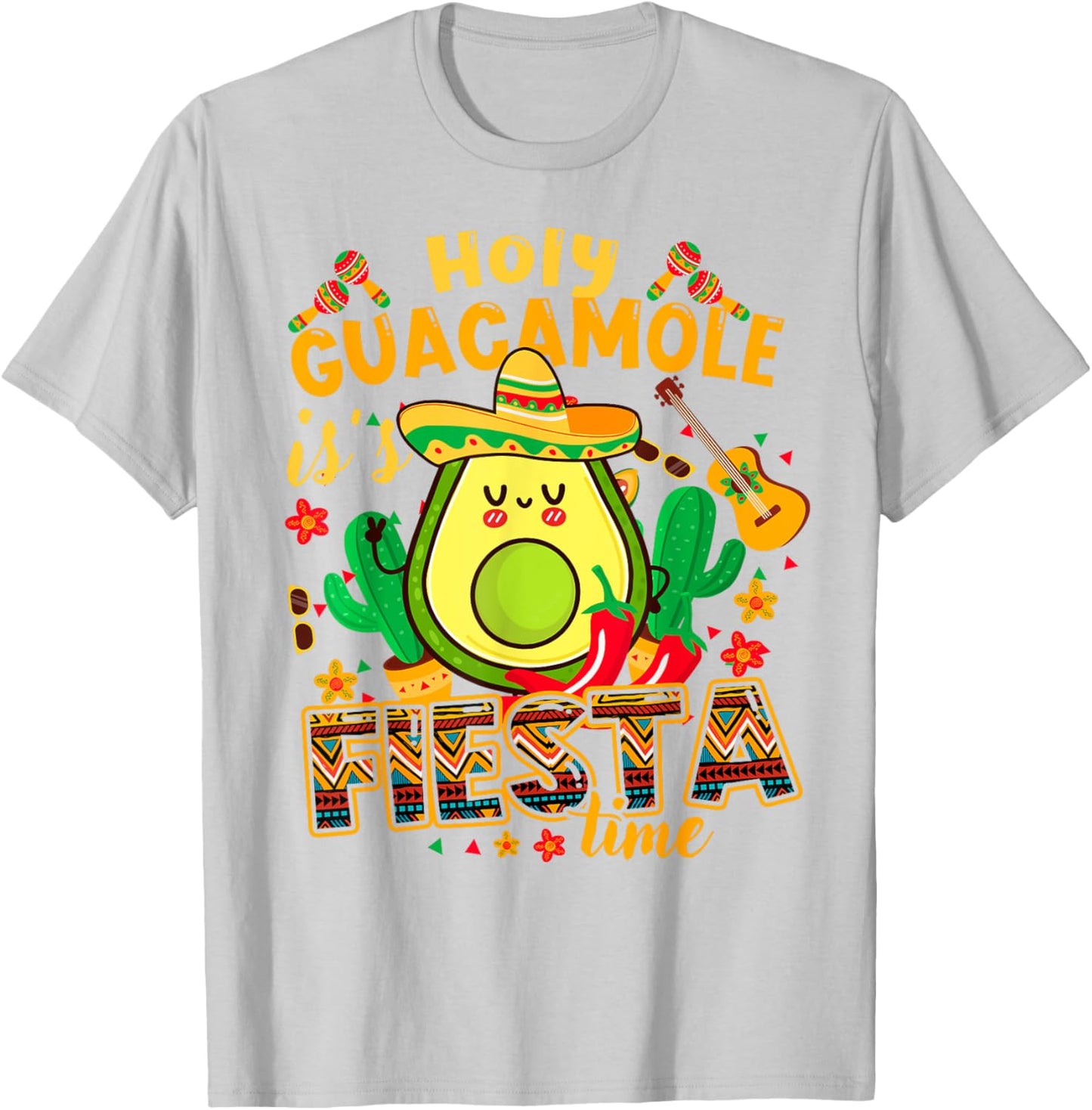 Cinco De Mayo Holy Guacamole Fiesta Shirt Funny Kids Women T-Shirt - T-Shirt | Ash