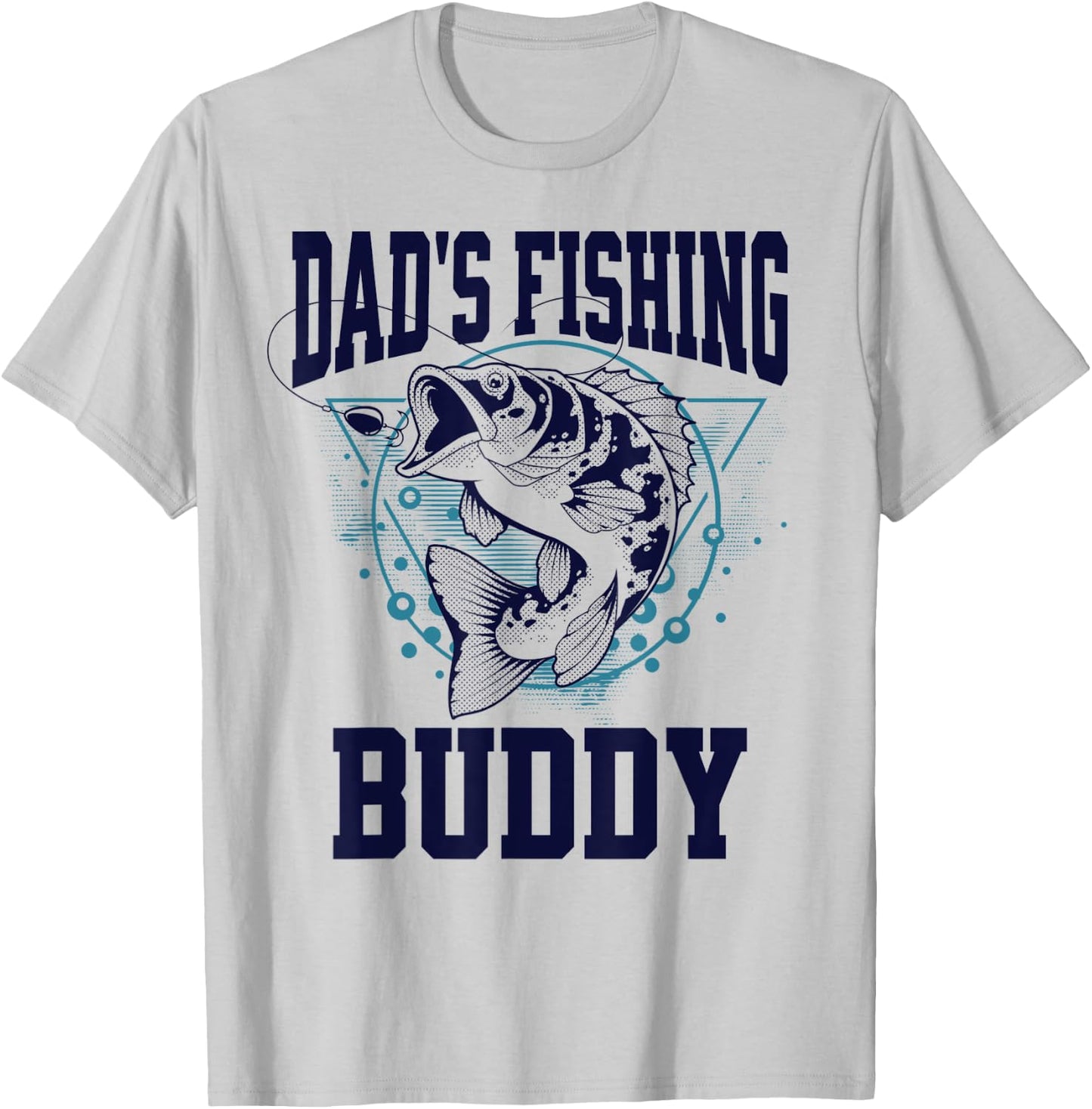Funny Fishing Dad's Fishing Buddy Outdoors T-Shirt - T-Shirt | Ash