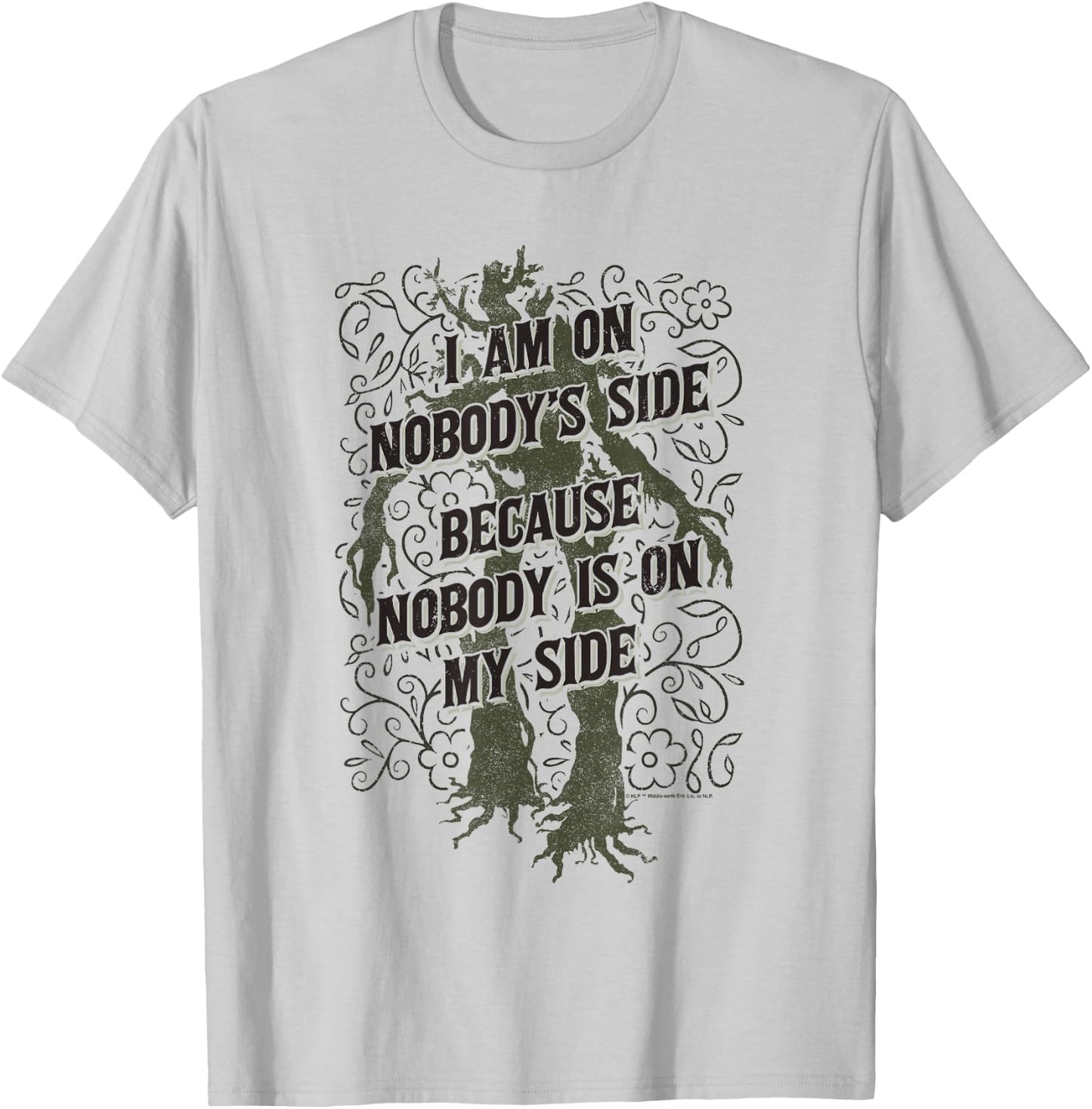The Lord of the Rings: The Two Towers Treebeard No Ones Side T-Shirt - T-Shirt | Ash