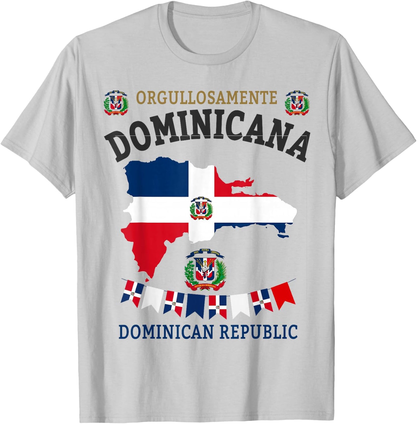 Republica Dominicana & Hispanic Dominican Flag T-Shirt - T-Shirt | Ash