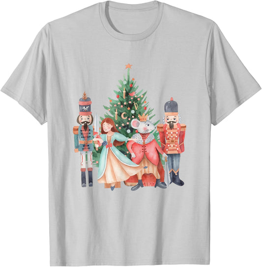 Retro Nutcracker Christmas Sugar Plum Fairy Holiday Women T-Shirt - T-Shirt | Ash
