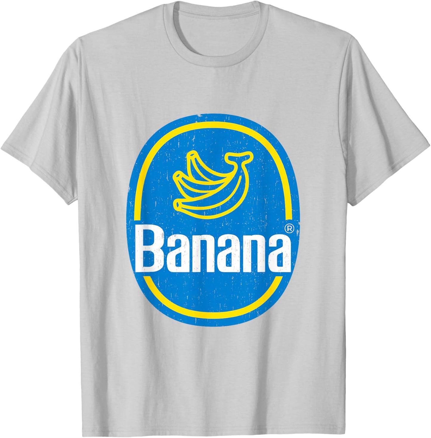 Yellow Banana Sticker Fruit Lazy DIY Easy Halloween Costume T-Shirt - T-Shirt | Ash