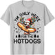 Hotdog Christmas Reindeer I'm Only Here For The Hotdogs T-Shirt - T-Shirt | Ash