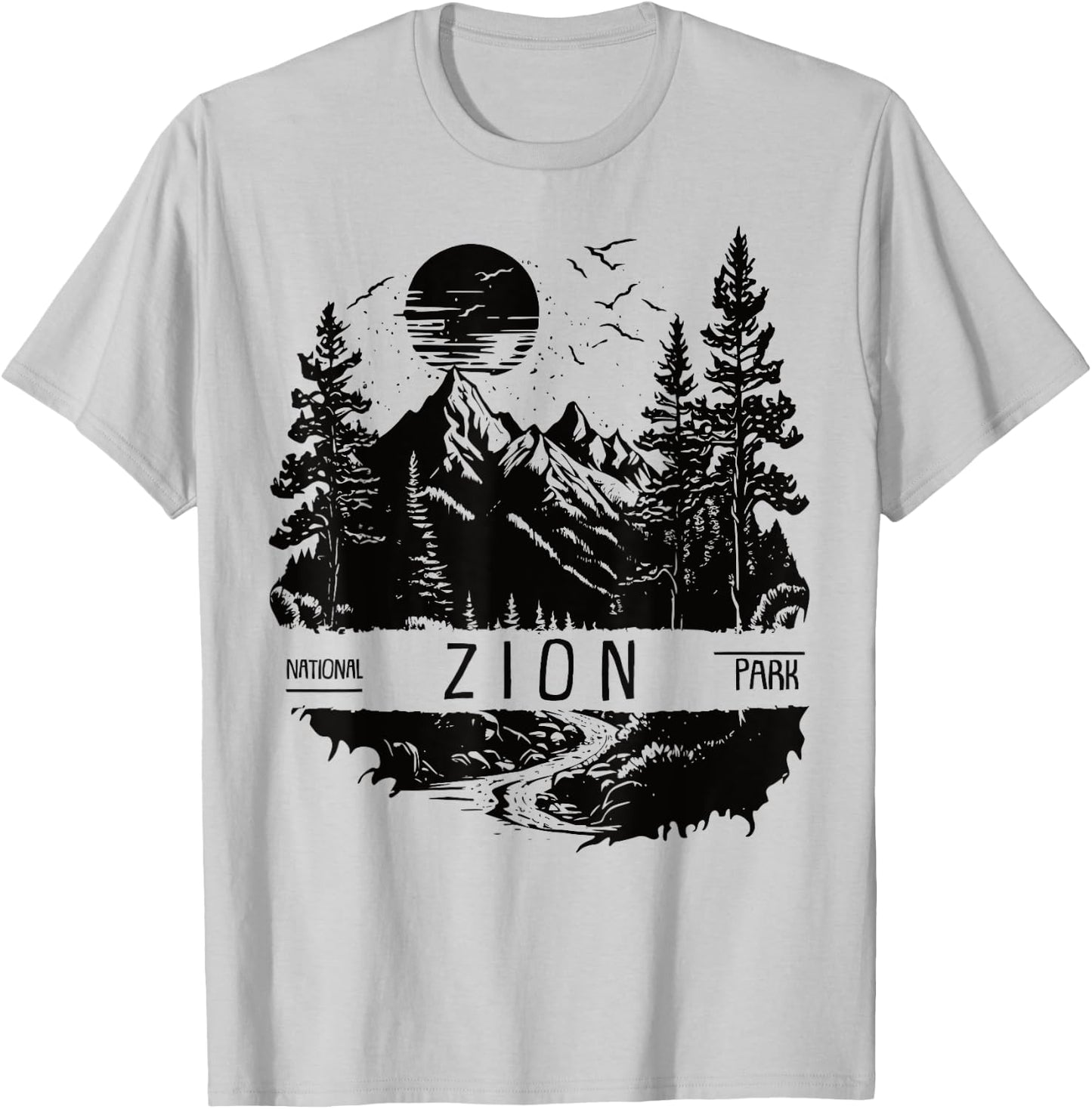 Retro Zion National Park US Vintage Zion T-Shirt - T-Shirt | Ash