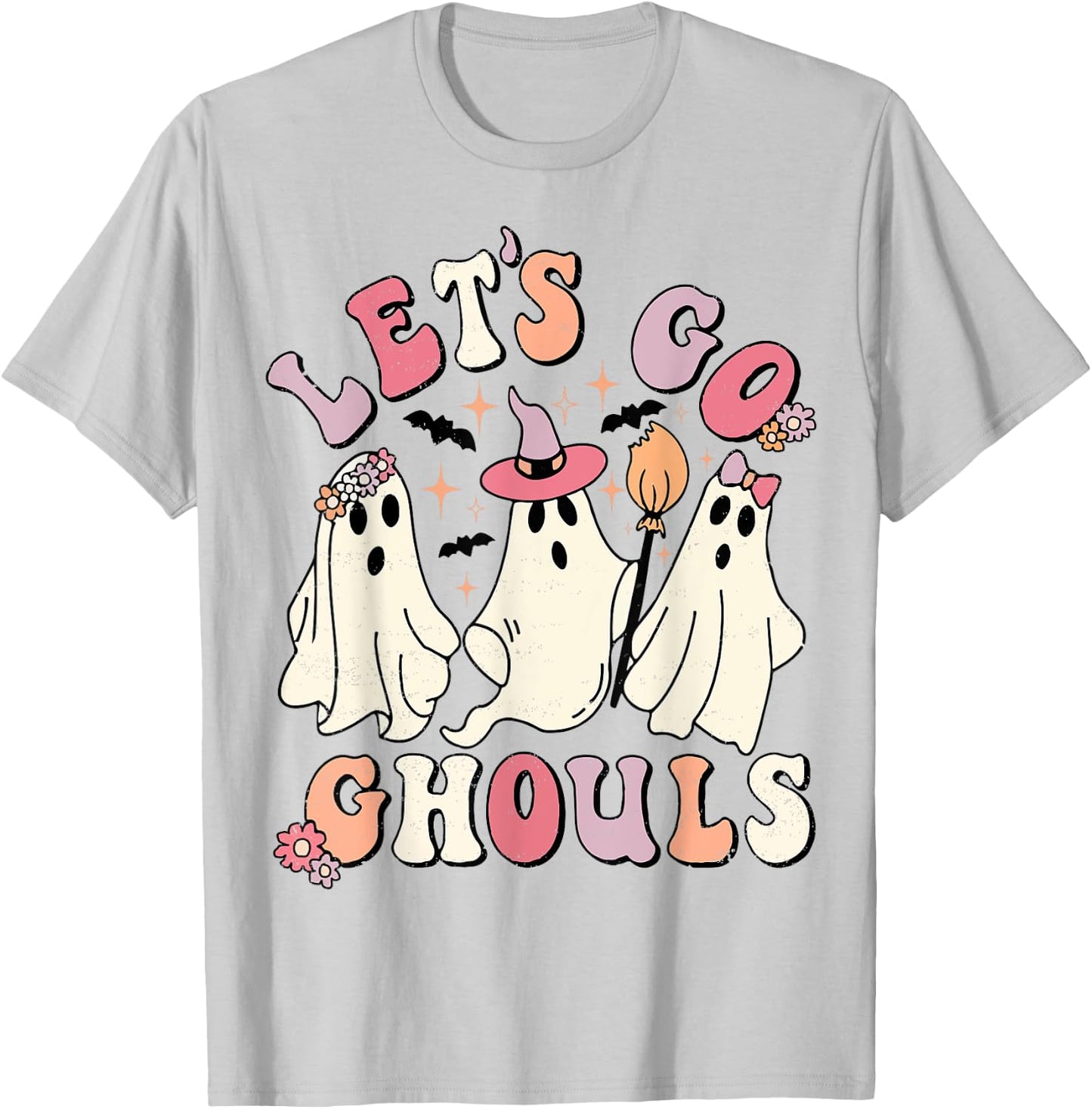 Let's Go Ghouls Funny Ghost Halloween T-Shirt - T-Shirt | Ash