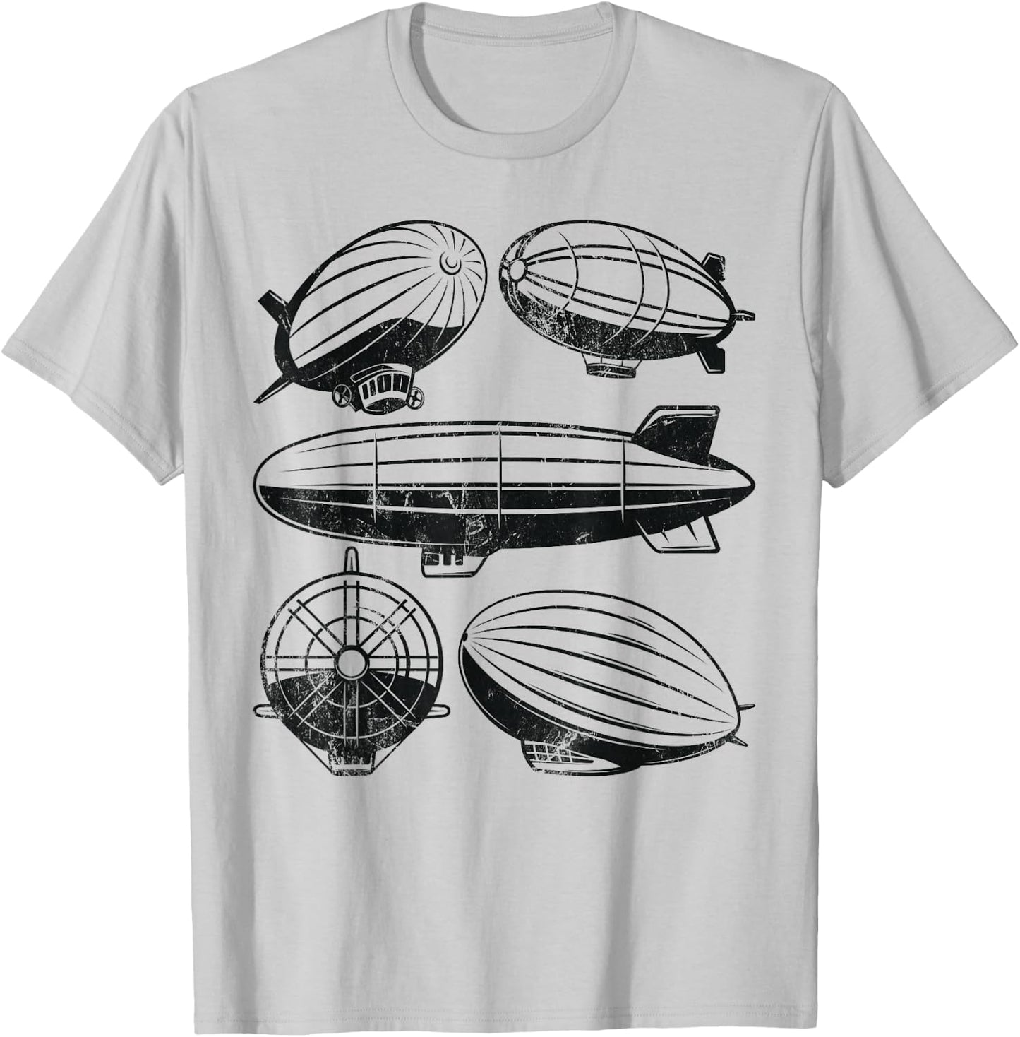 Zeppelin Dirigible Airship Blimp Zepplin Lover T-Shirt - T-Shirt | Ash