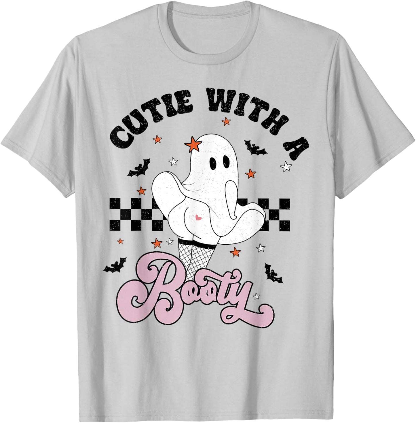 Cutie With A Booty Funny Halloween Costume Ghost Men Women T-Shirt - T-Shirt | Ash
