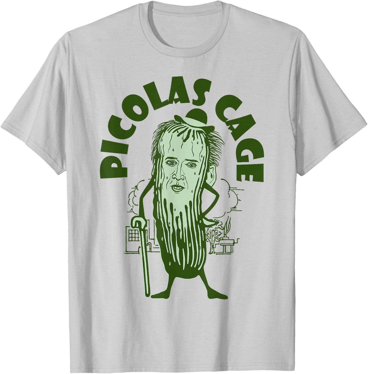 Picolas Cage Funny Cute T-Shirt - T-Shirt | Ash