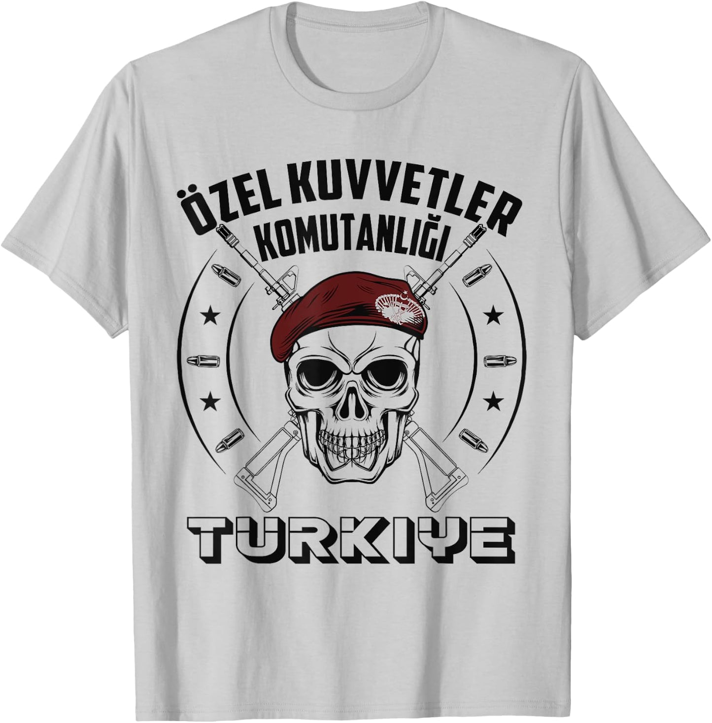 Turkish Special Force Özel Kuvvetler Komutanligi Military T-Shirt - T-Shirt | Ash