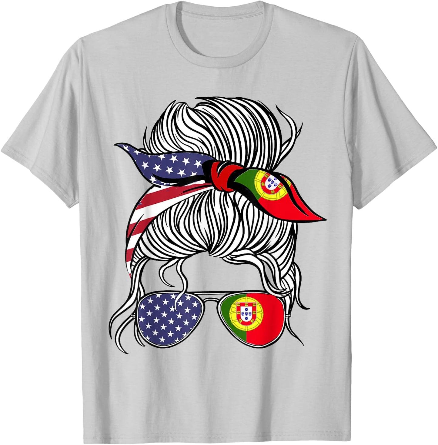 American Portuguese Patriot Flag Women Girl Portugal Grown T-Shirt - T-Shirt | Ash
