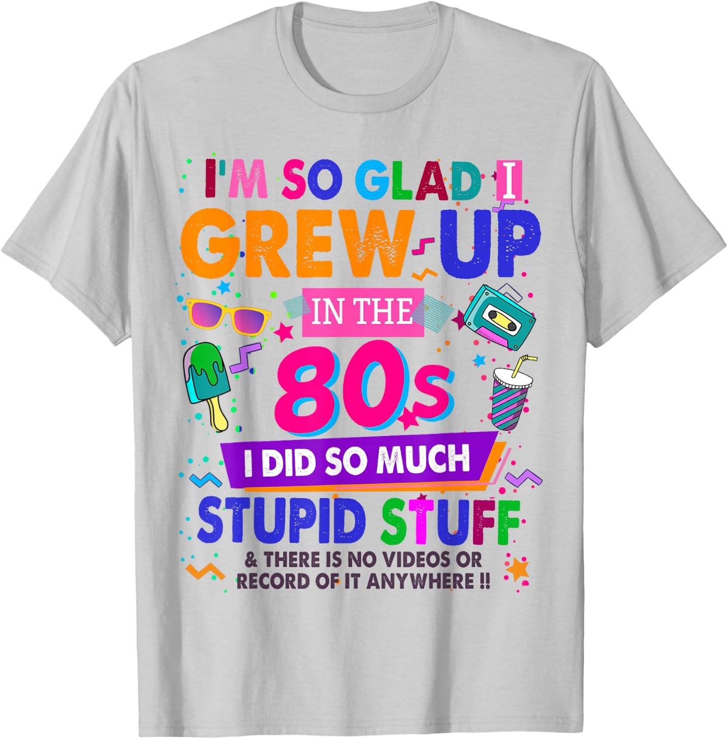 80s Design Rave Outfit & 80s Festival Costume T-Shirt - T-Shirt | Ash