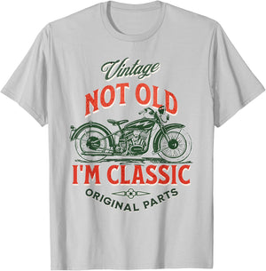 Vintage Motorcycle Dad Granddad I'm Not Old I’m Classic T-Shirt - T-Shirt | Ash
