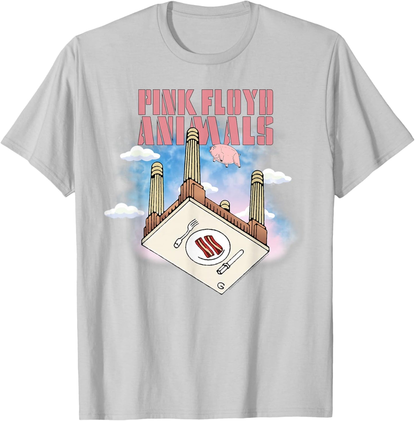 Pink Floyd Animals 2018 Remix Bacon Table T-Shirt - T-Shirt | Ash