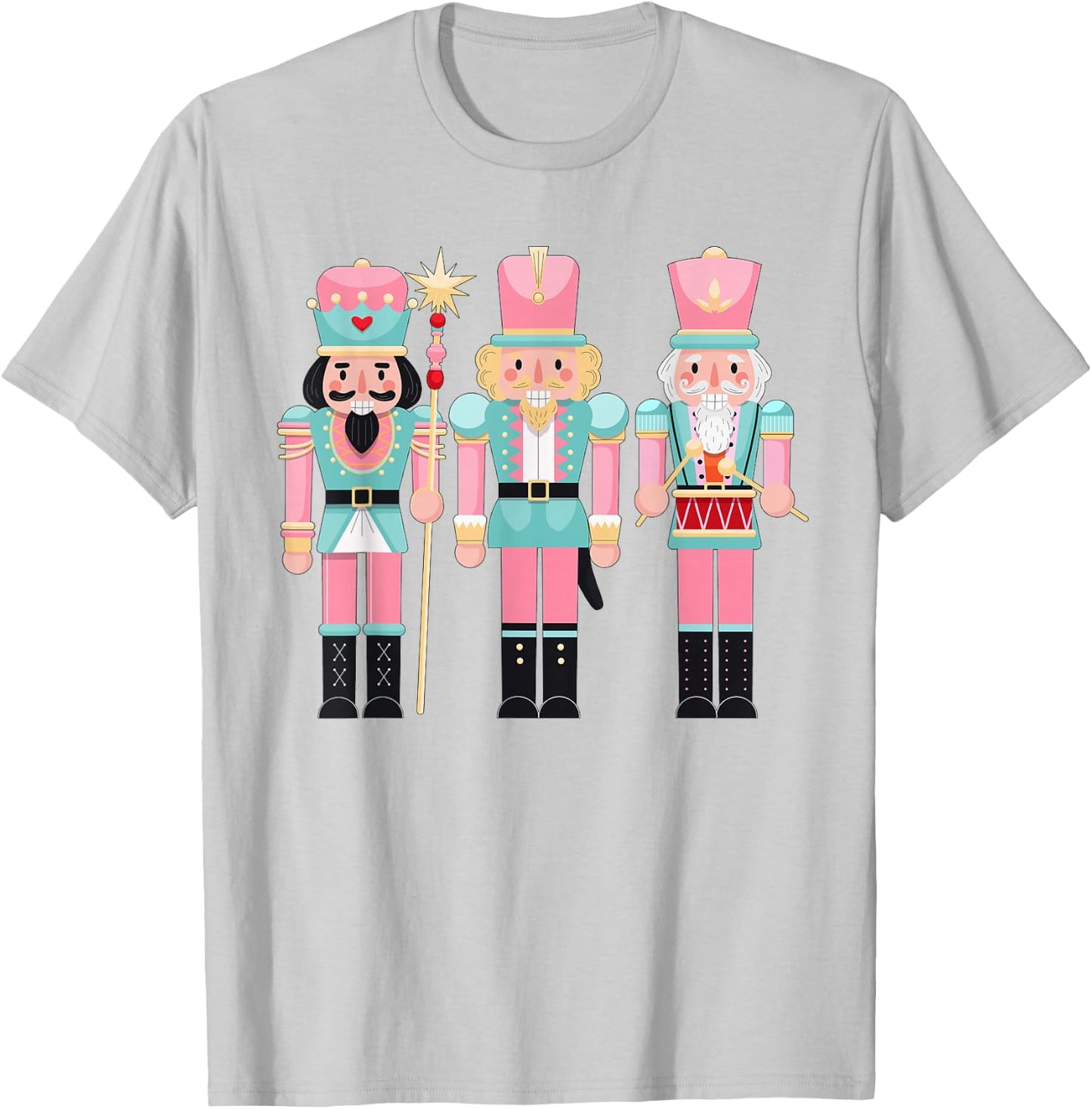 Pink Nutcracker Squad Xmas Pink Christmas Pajamas Women Kids T-Shirt - T-Shirt | Ash