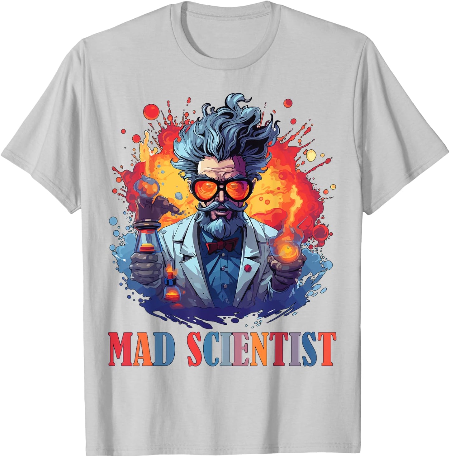 Halloween Mad Scientist Science Teacher Costume Kids Women T-Shirt - T-Shirt | Ash