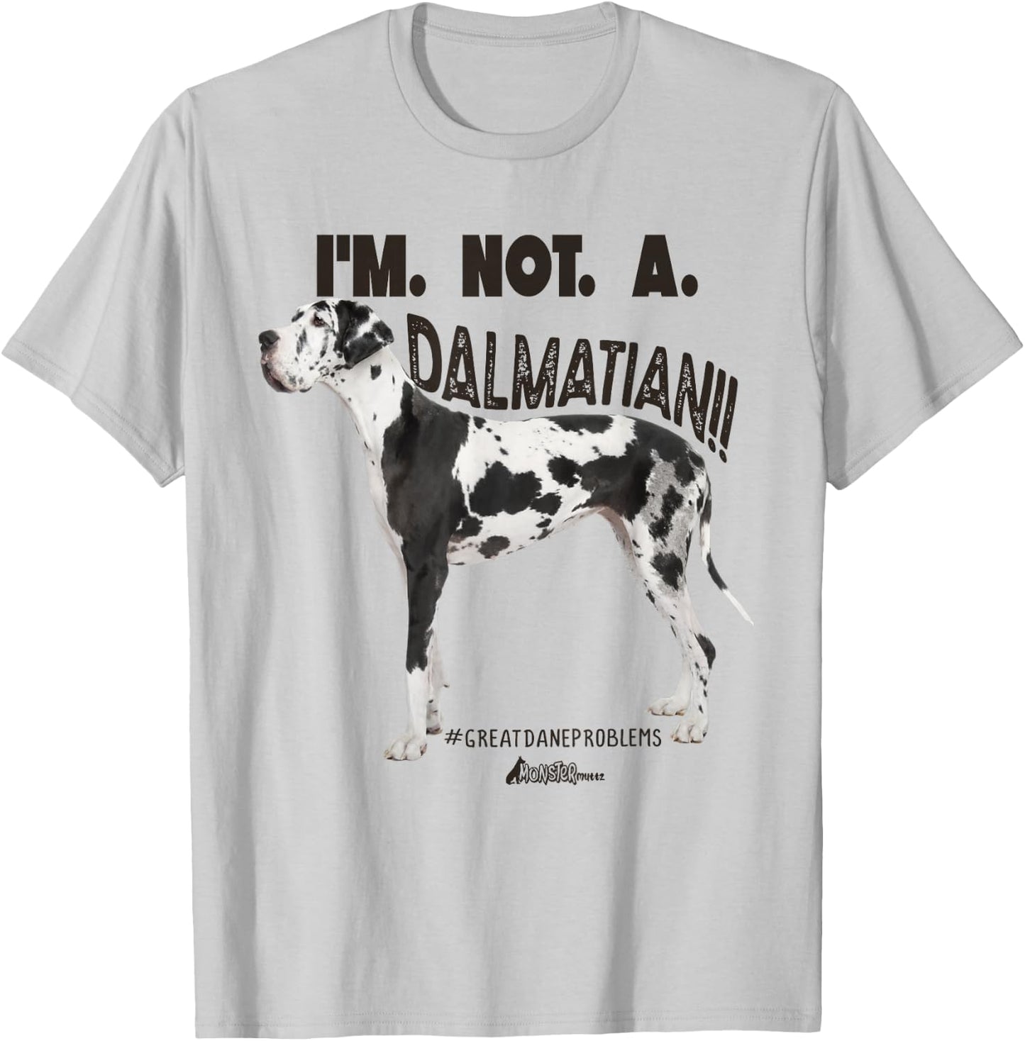 Great Dane Dad Coffee Funny Dog Top Giant Dog Breed T-Shirt - T-Shirt | Ash