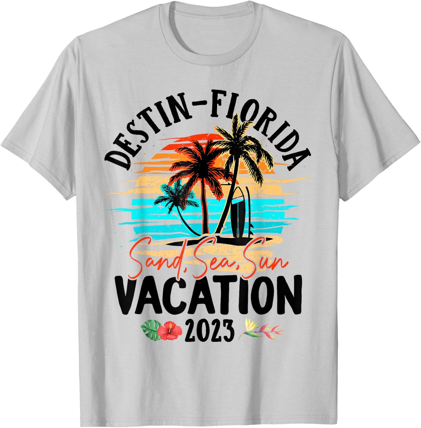 Destin Florida Vacation 2023 Matching Family Group T-Shirt - T-Shirt | Ash