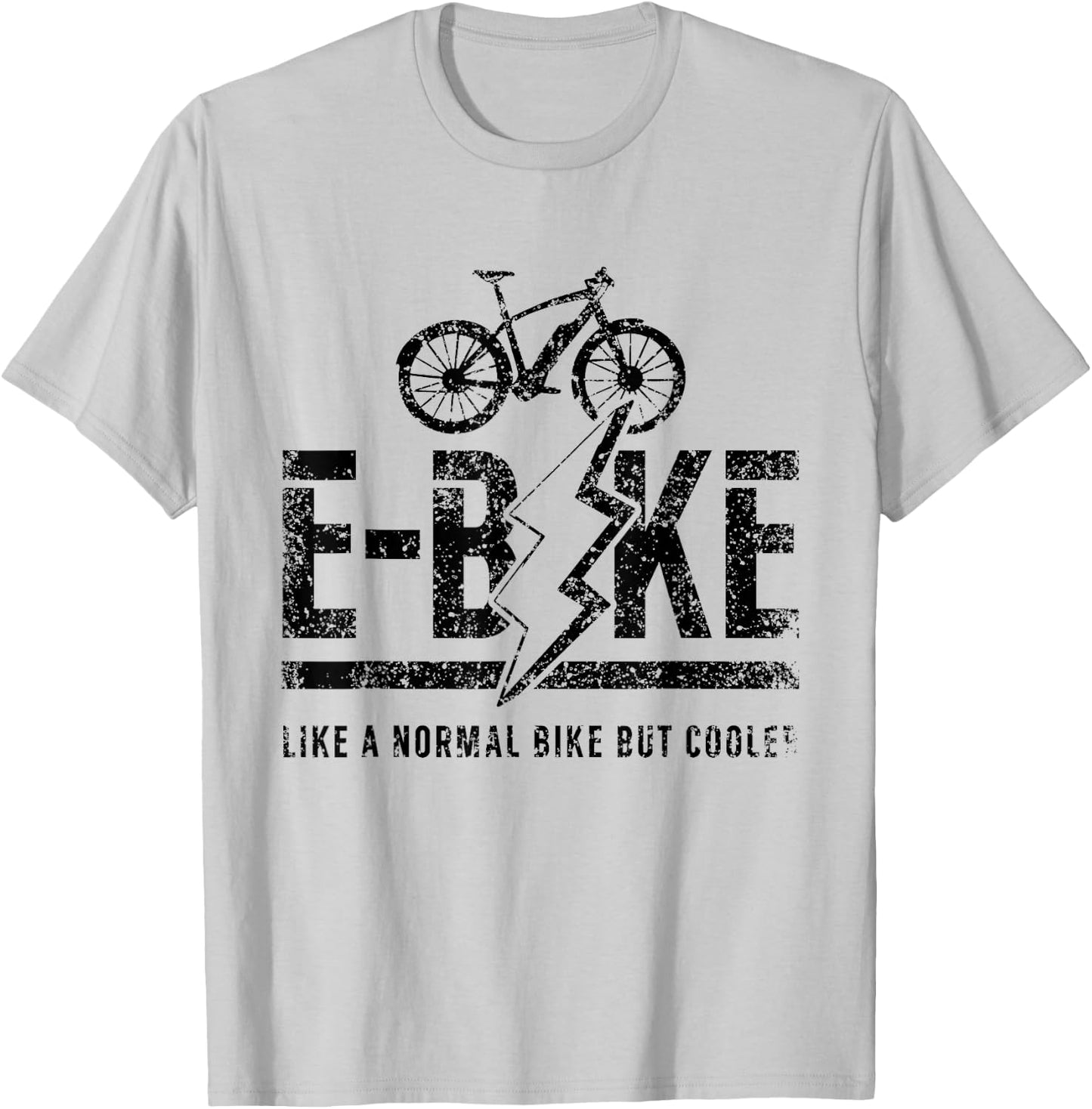 E-Bike Rider Bicycle Electric Cyclist T-Shirt - T-Shirt | Ash