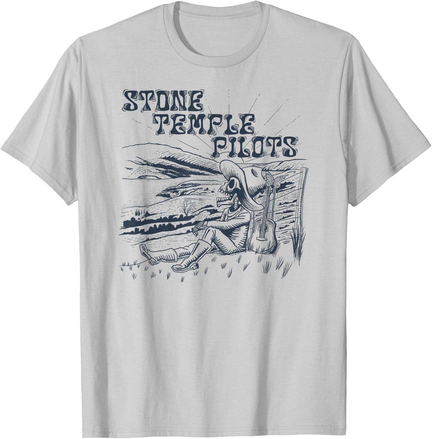 Stone Temple Pilots – Skelly Tans on Silver T-Shirt - T-Shirt | Ash