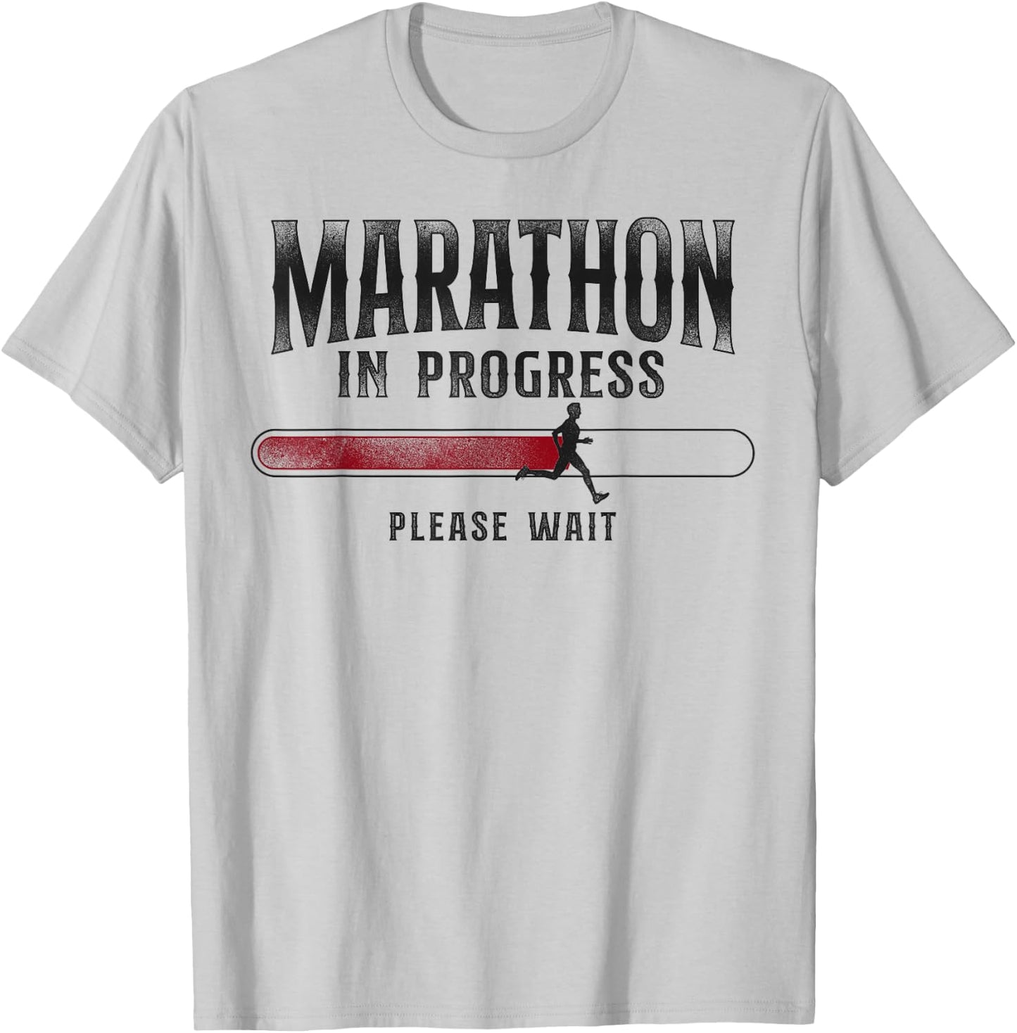 Running Runner Half Marathon Vintage Marathon In Progress T-Shirt - T-Shirt | Ash