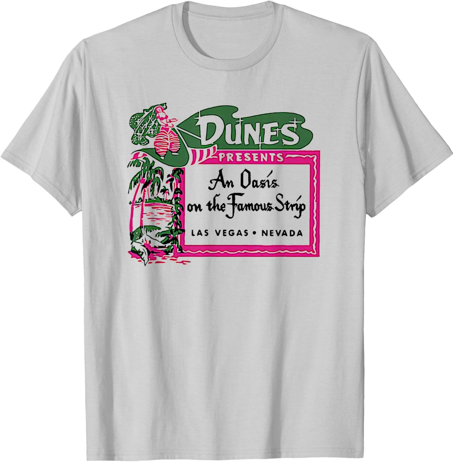 Dunes Hotel Casino Las Vegas Retro Vintage T-Shirt - T-Shirt | Ash