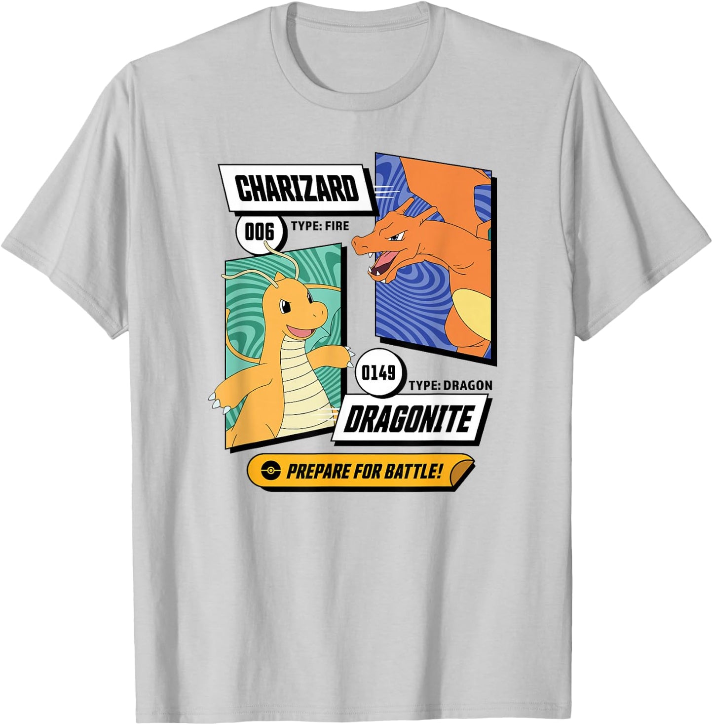 Pokémon - Dragonite Charizard Prepare For Battle T-Shirt - T-Shirt | Ash