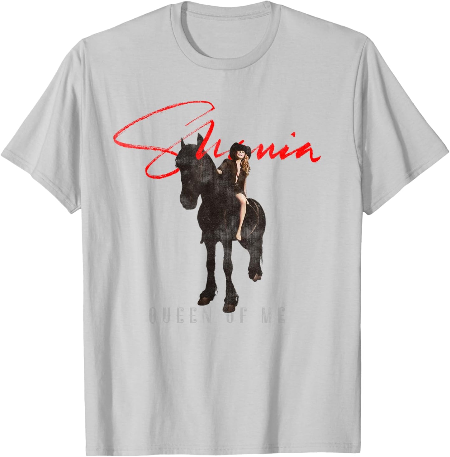 Official Shania Twain Queen of Me Horseback White T-Shirt - T-Shirt | Ash