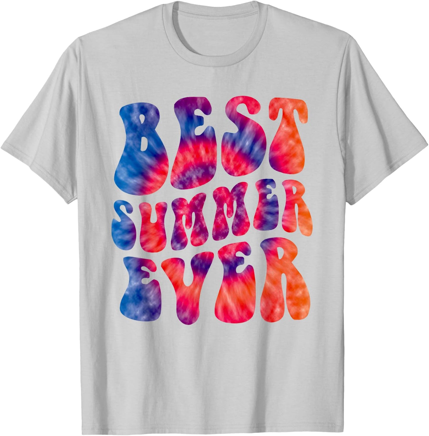 Retro BEST SUMMER EVER Camp Crew Vibes Kids Campfire Sunny T-Shirt - T-Shirt | Ash