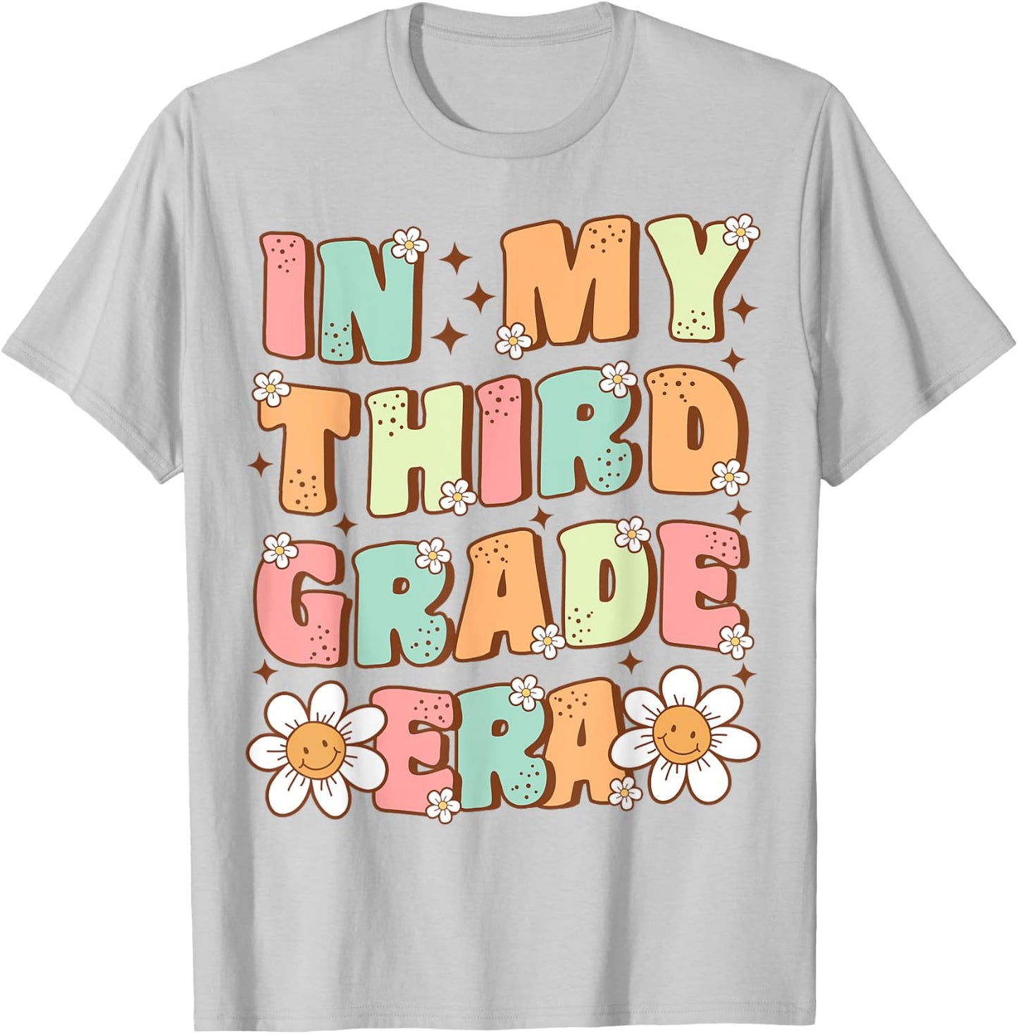 In My Third Grade Era Cute Groovy 3rd Grade Back to School T-Shirt - T-Shirt | Ash