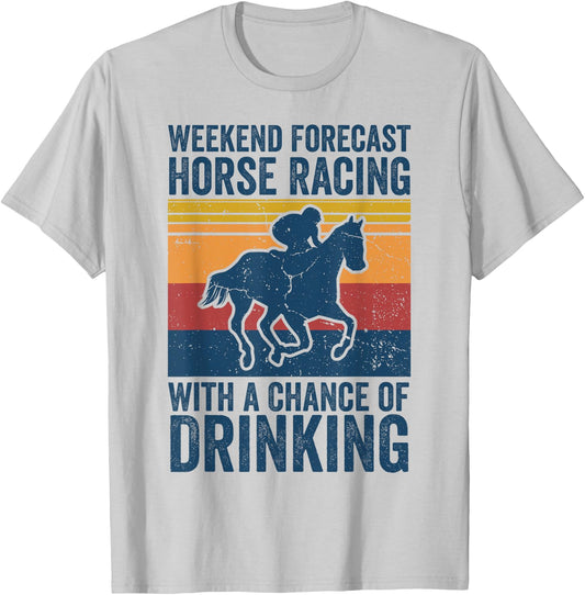Vintage Horse Jockey Shirt Men Women Derby Day Horse Racing T-Shirt - T-Shirt | Ash