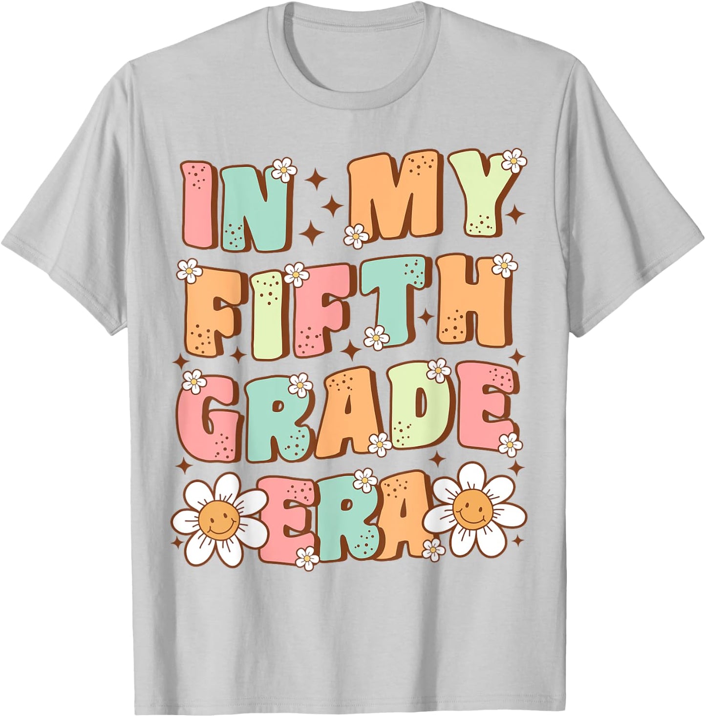 In My Fifth Grade Era Cute Groovy 5th Grade Back to School T-Shirt - T-Shirt | Ash