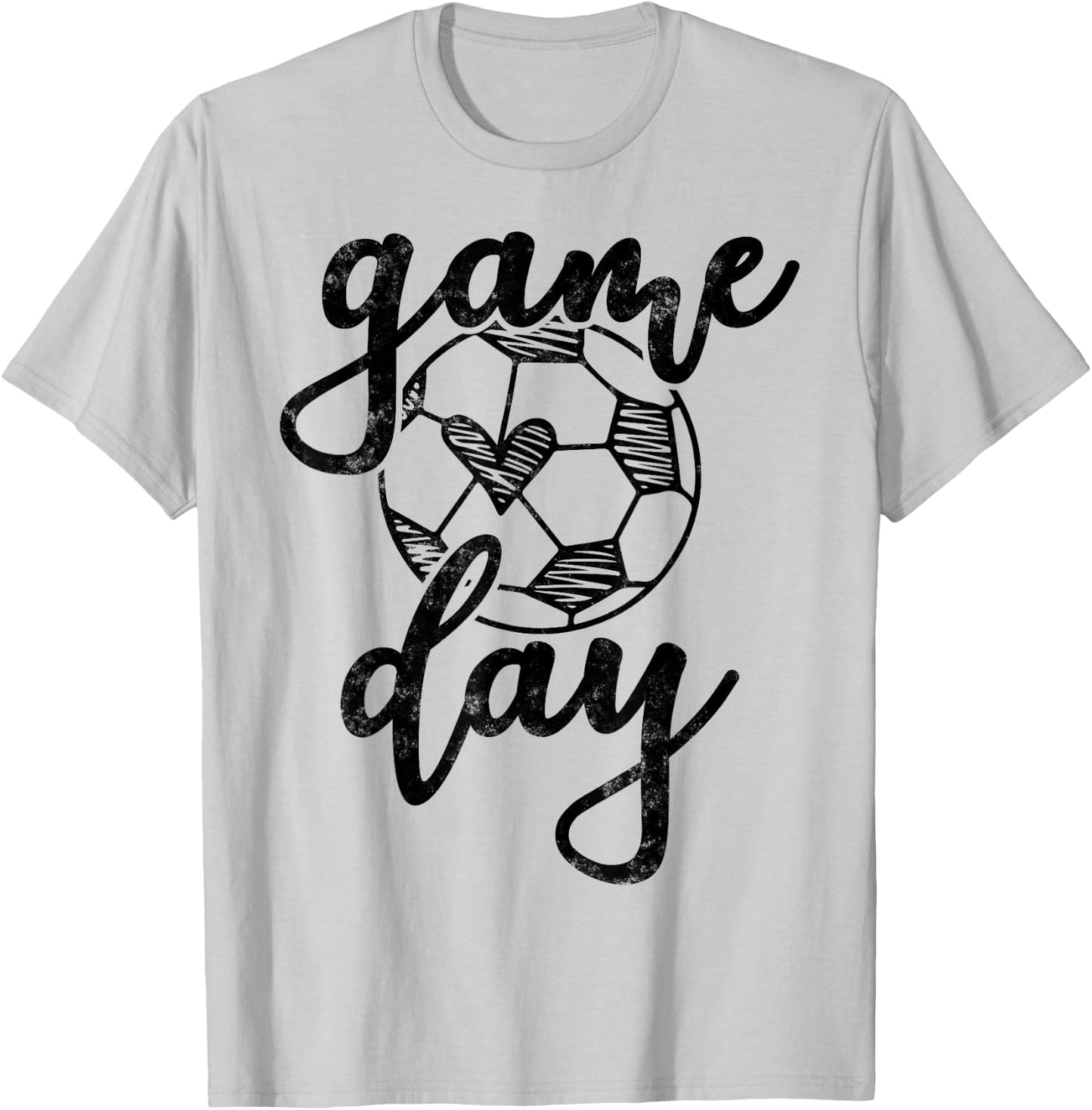 Sports Lover Game Day Soccer Ball T-Shirt - T-Shirt | Ash