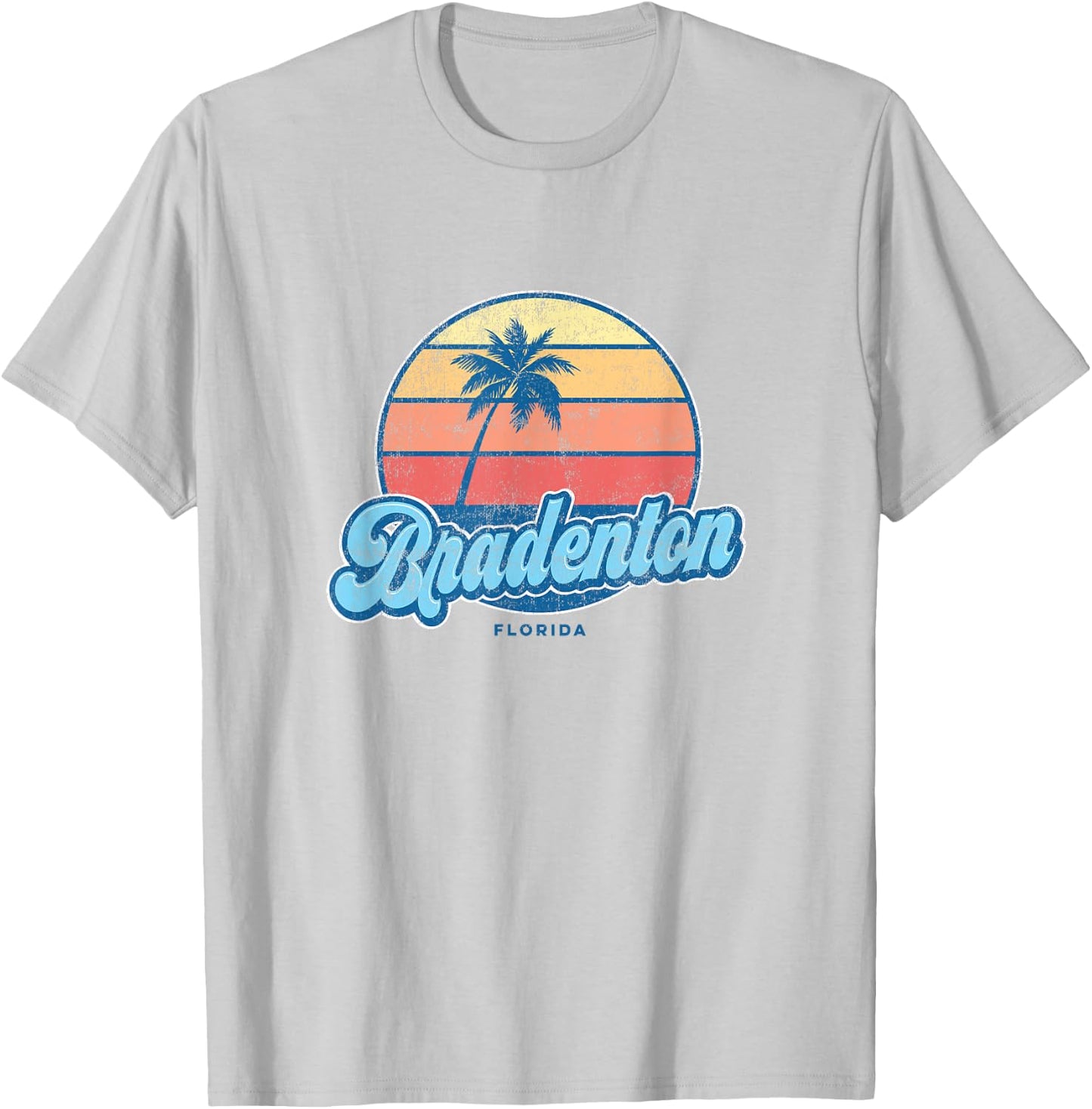 Vintage Bradenton Florida FL Classic 70s Retro Surfer T-Shirt - T-Shirt | Ash