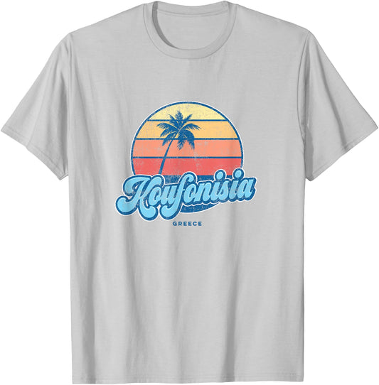 Vintage Koufonisia Greece Classic 70s Retro Surfer T-Shirt - T-Shirt | Ash