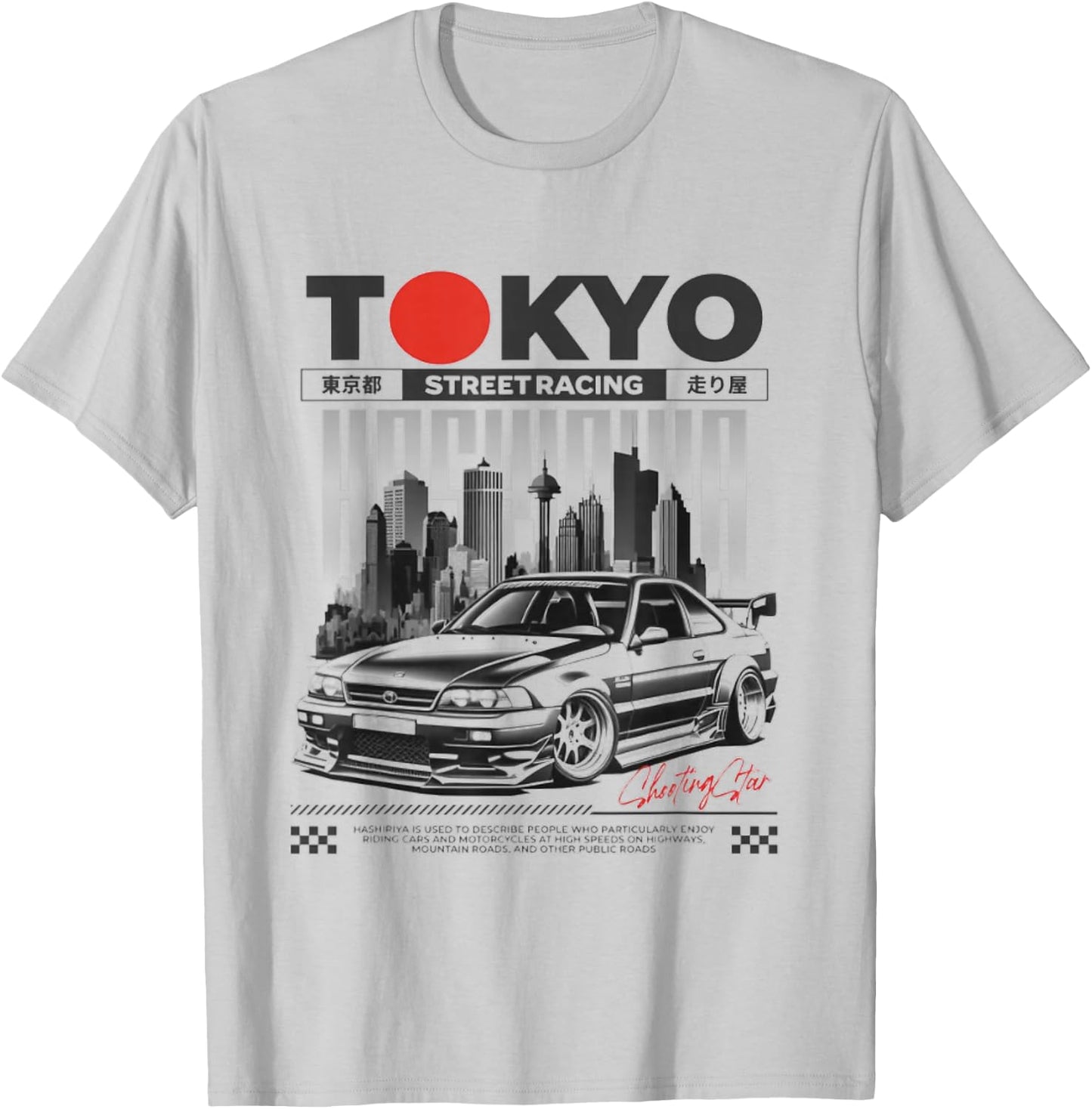 Tokyo Street racing Japan T-Shirt - T-Shirt | Ash
