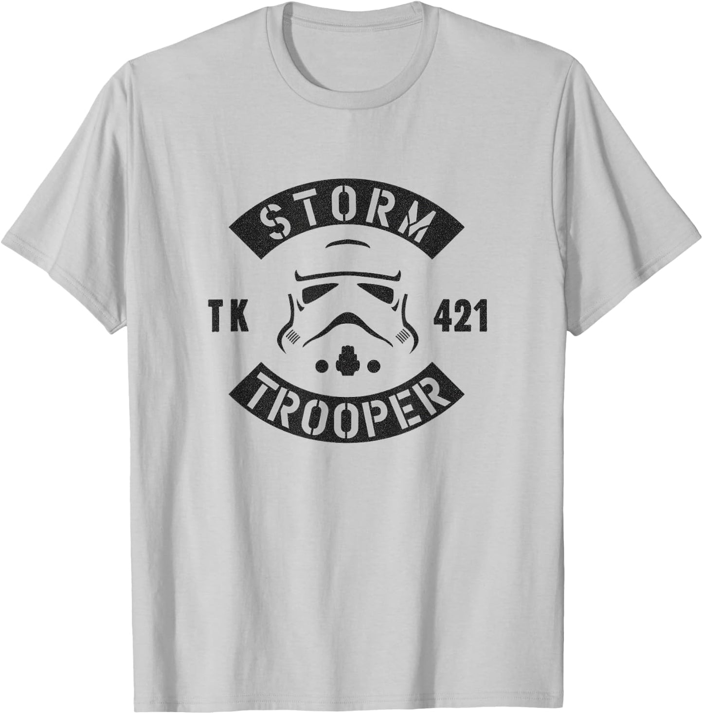 Star Wars Storm Trooper TK 421 Varsity Style Big Face Logo T-Shirt - T-Shirt | Ash