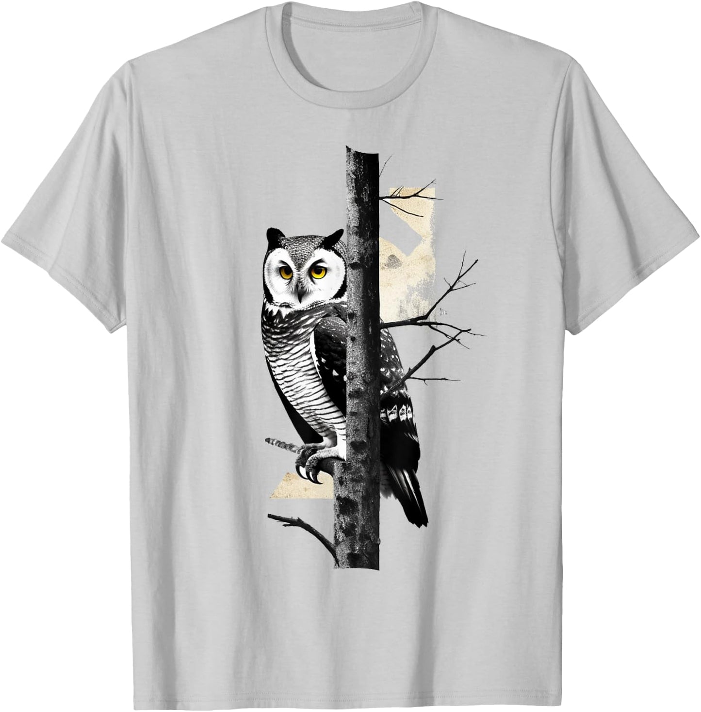 Owl Artwork - Night Bird Animal Owl T-Shirt - T-Shirt | Ash