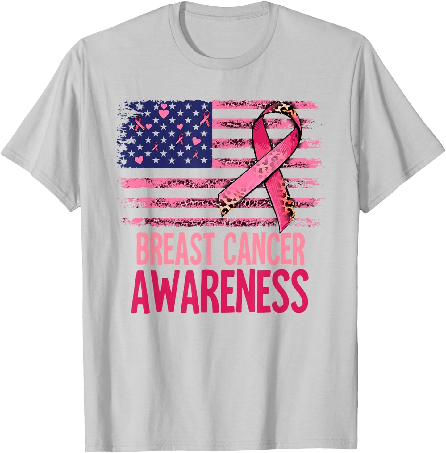 Breast Cancer Awareness T-Shirt - T-Shirt | Ash