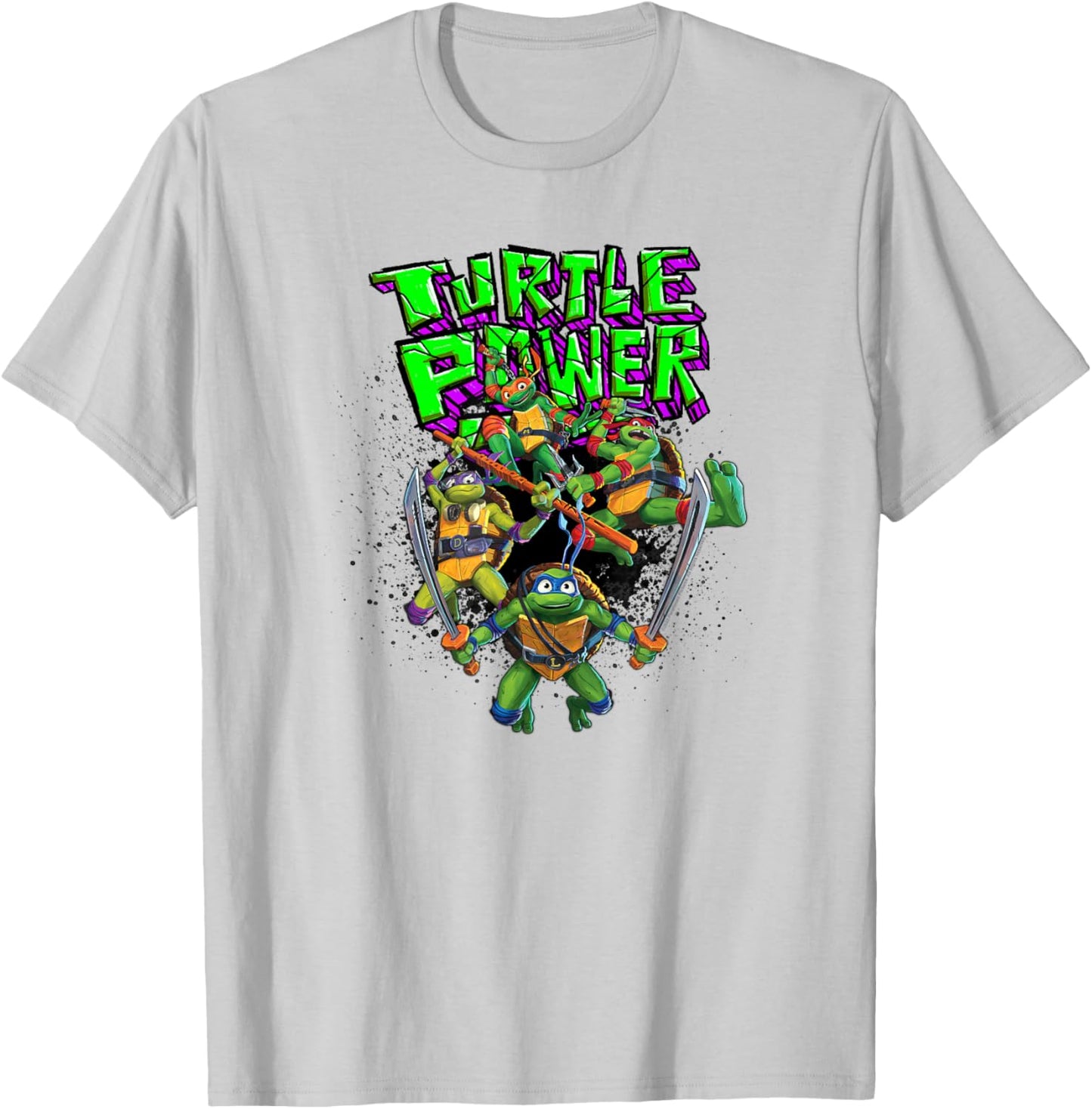 Teenage Mutant Ninja Turtles: Mutant Mayhem Retro Group T-Shirt - T-Shirt | Ash