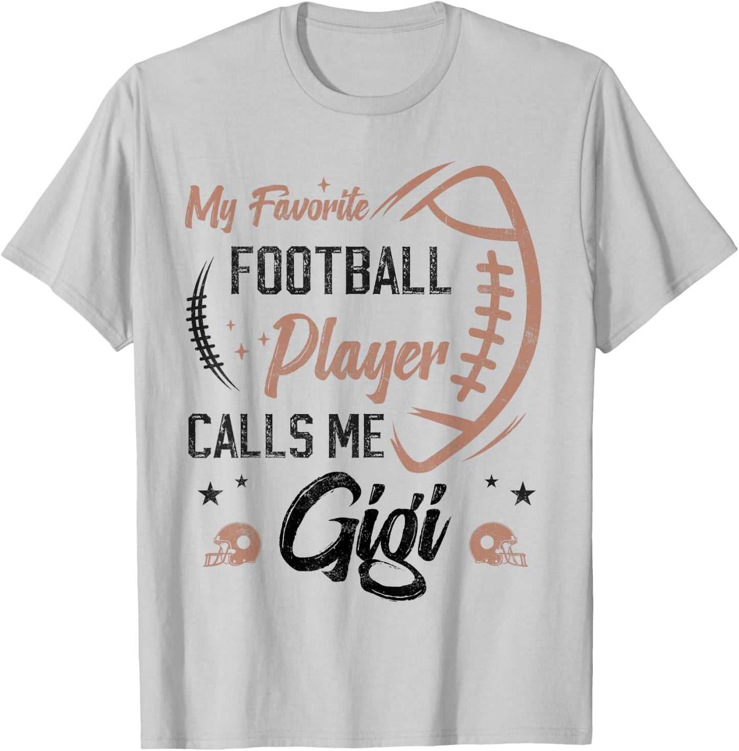my favorite Football player calls me gigi funny grandma T-Shirt - T-Shirt | Ash