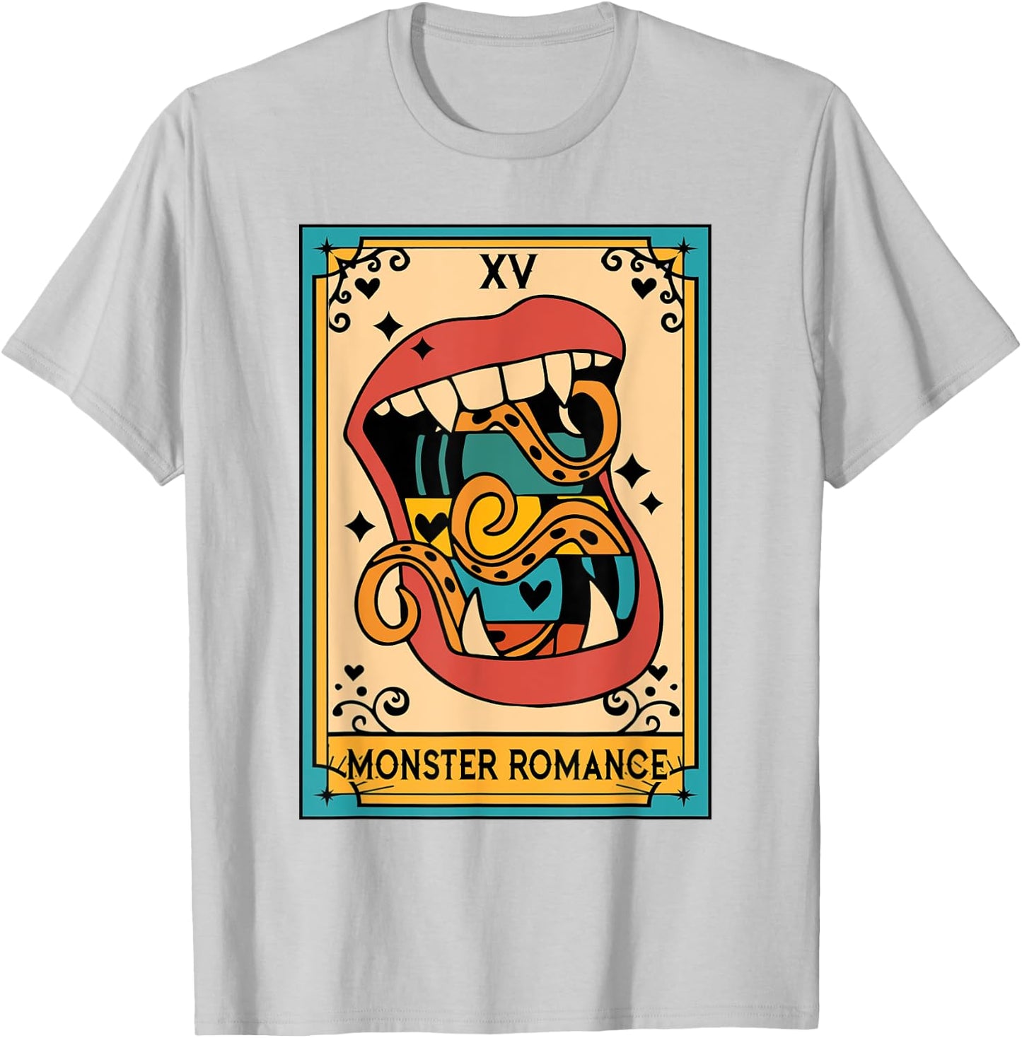 Smut Reader Spicy Book Lover The Monster Romance Tarot Card T-Shirt - T-Shirt | Ash