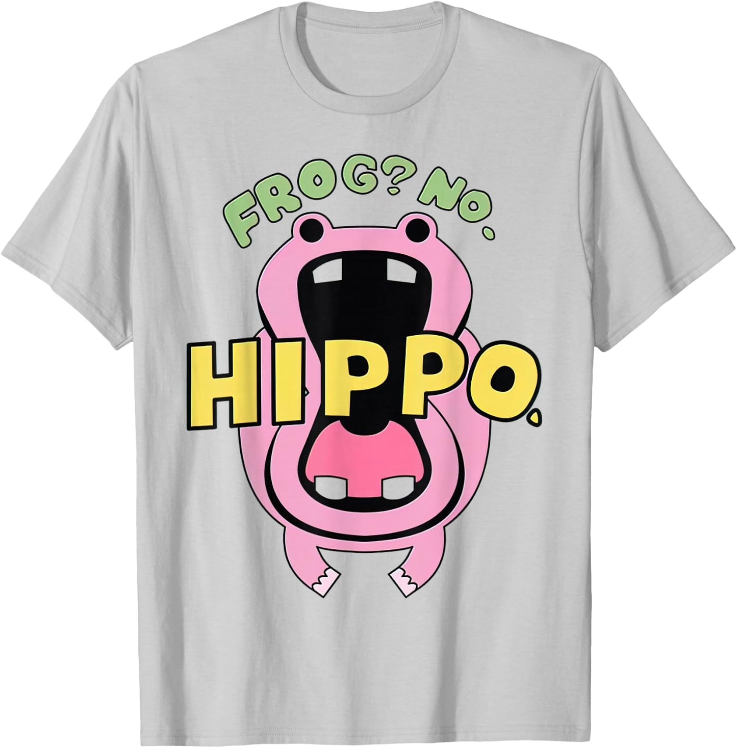 IT FROUG Tiger Frog No Hippo -Adults Classic Fit X-Small White Cotton Polyester Short Sleeve T-Shirt - T-Shirt | Ash