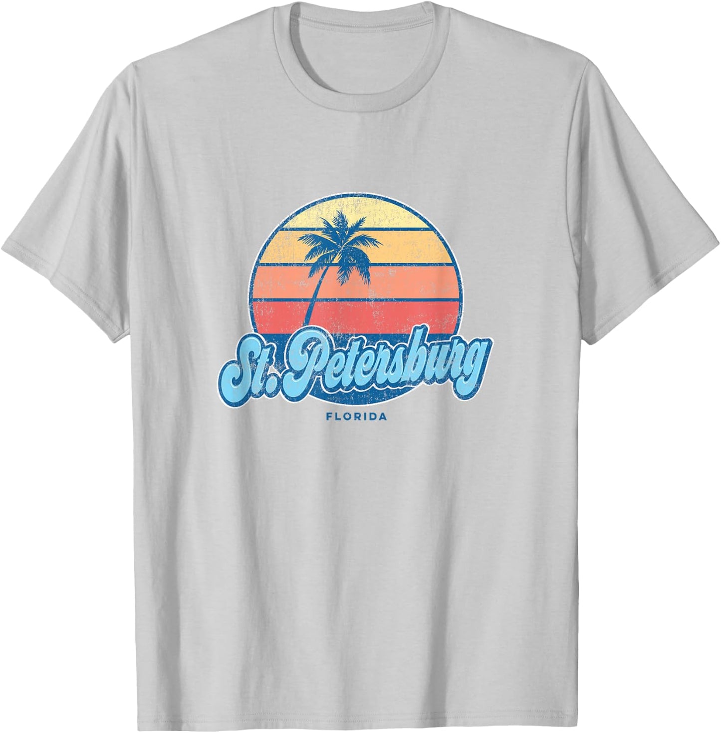 Vintage St. Petersburg Florida FL Classic 70s Retro Surfer T-Shirt - T-Shirt | Ash