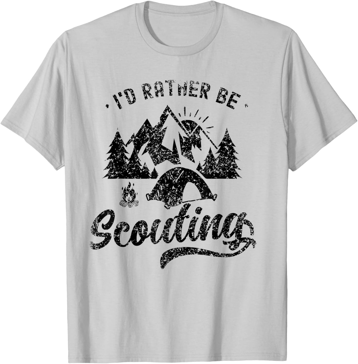 I'd Rather Be Scouting Outdoor Scout Hiking Scouts T-Shirt - T-Shirt | Ash