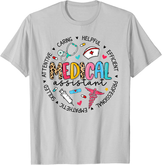 Medical Assistant Squad Cute MA Nursing T-Shirt - T-Shirt | Ash