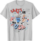 Retro Party In The USA Flag Groovy 4th Of July Patriotic T-Shirt - T-Shirt | Ash