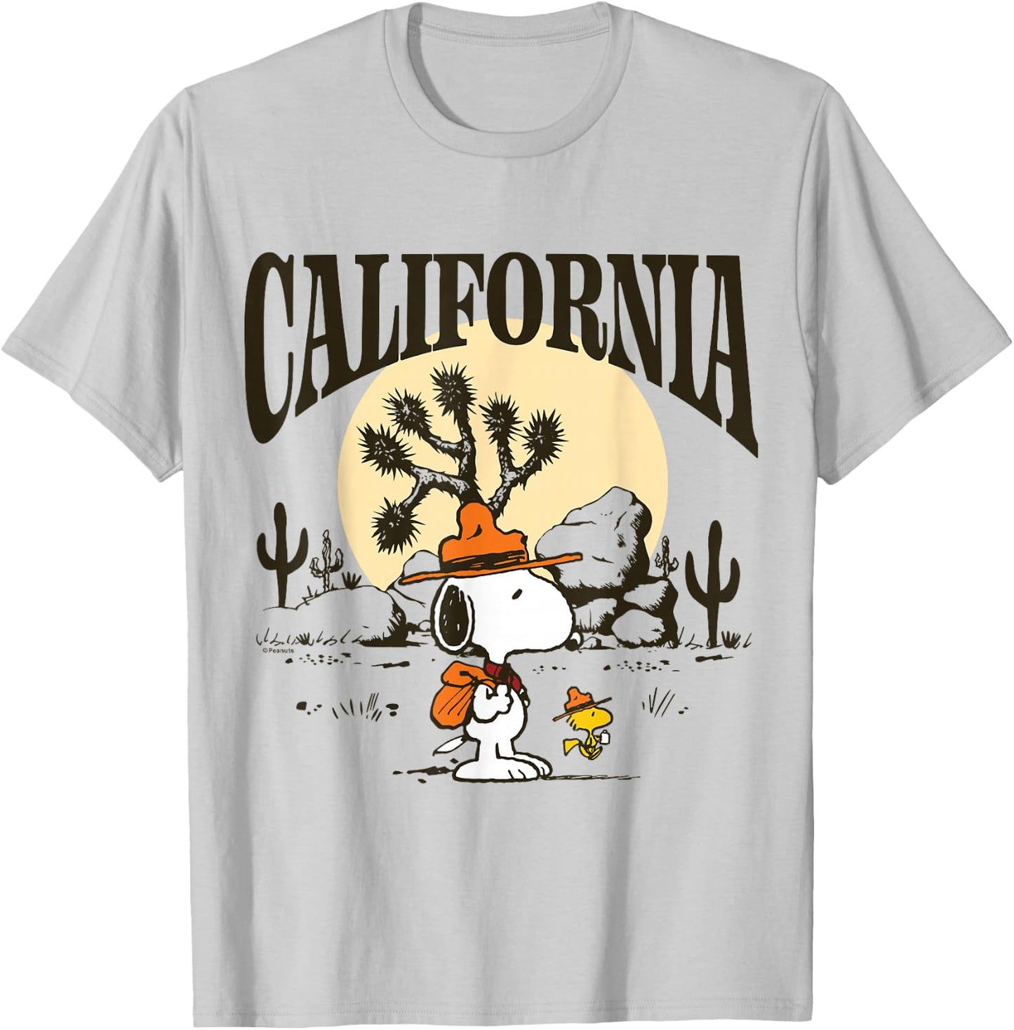 Peanuts - Snoopy Beagle Scout California T-Shirt - T-Shirt | Ash