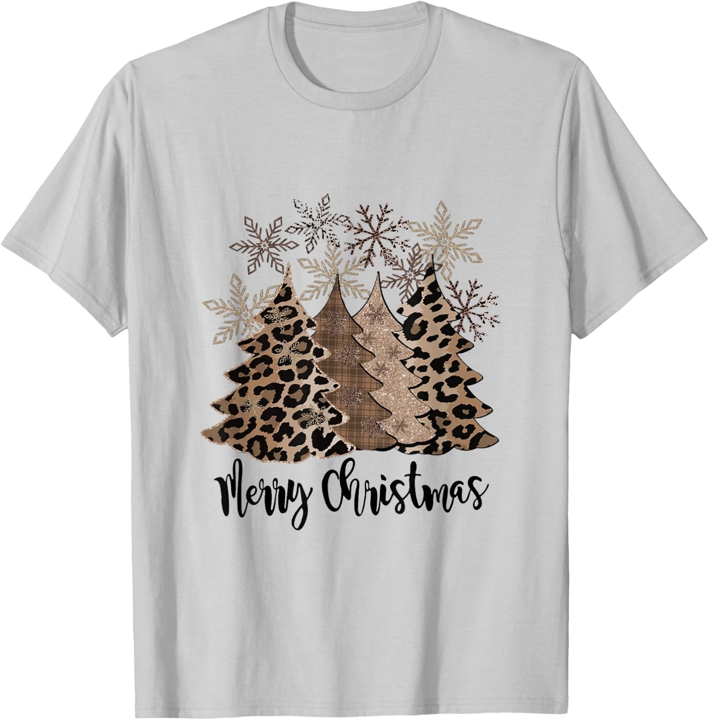 Merry Christmas Tree Buffalo Plaid Red White Green Christmas T-Shirt - T-Shirt | Ash