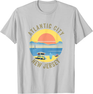 Atlantic City Souvenir Apparel - Retro Vintage Atlantic City T-Shirt - T-Shirt | Ash