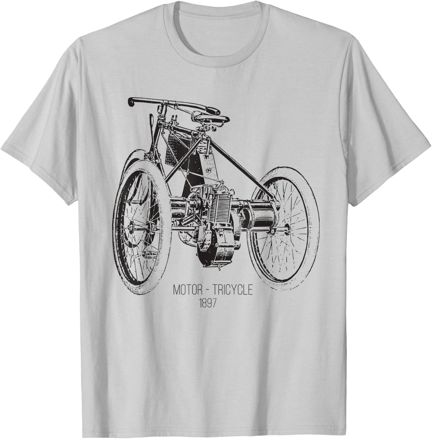Tricycle E-Bike Electric Trike T-Shirt - T-Shirt | Ash